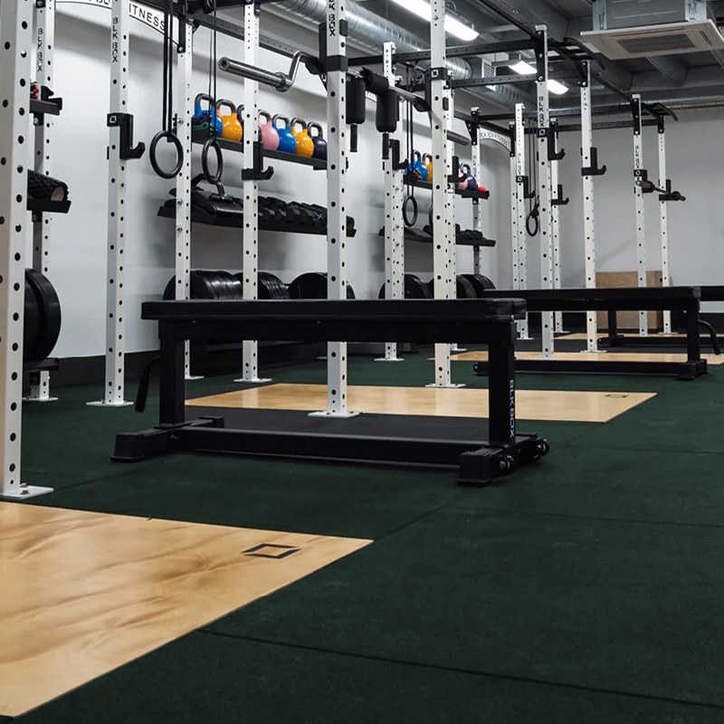 LOSETA DE CAUCHO Maciza 1x1m | 15mm | SUPERFICIE LISA | DENSIDAD PLUS + | Verde | Suelo Gimnasio | Peso libre | Crossfit | Parque infantil |